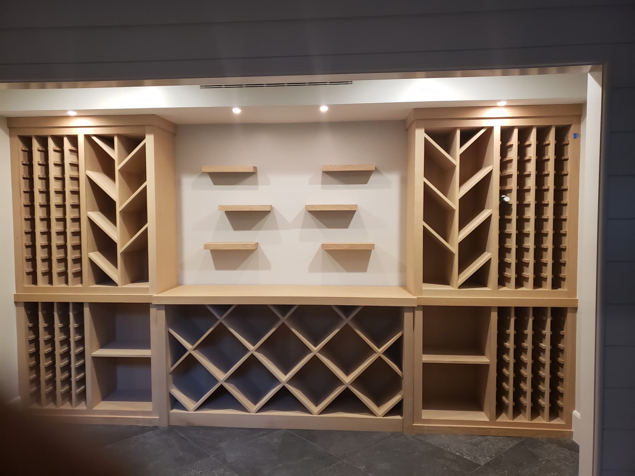 Custom woodworking workshop showing craftsmanship and tools